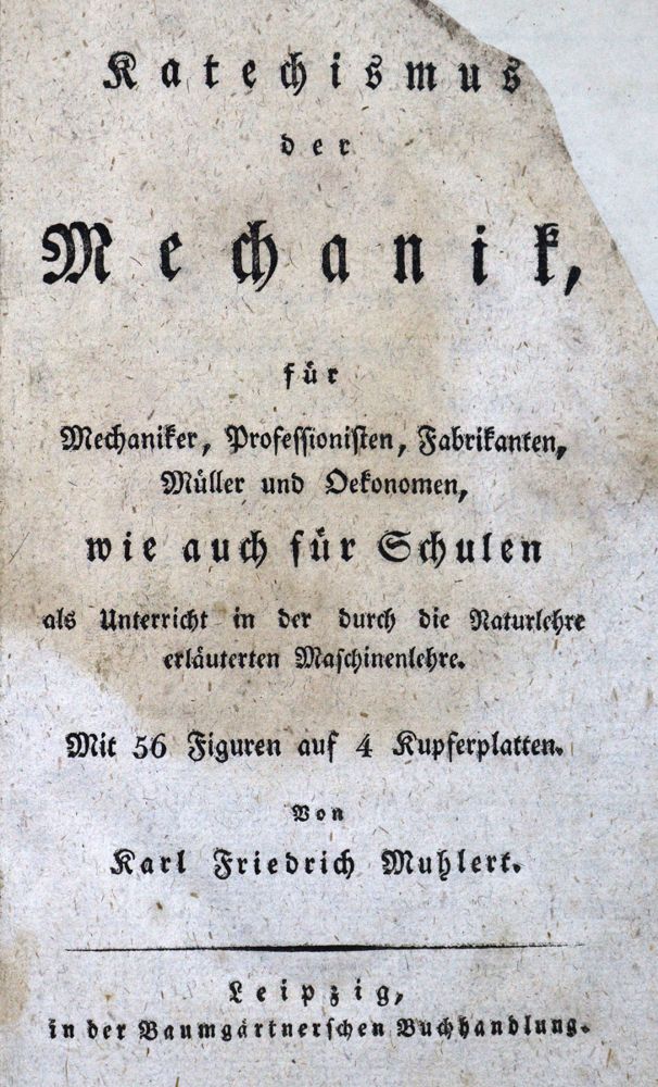 Große Abbildung Nr.1: 121-1053 Muhlert,K.F.: (Verschiedene Gebiete - Varia, Mechanik)