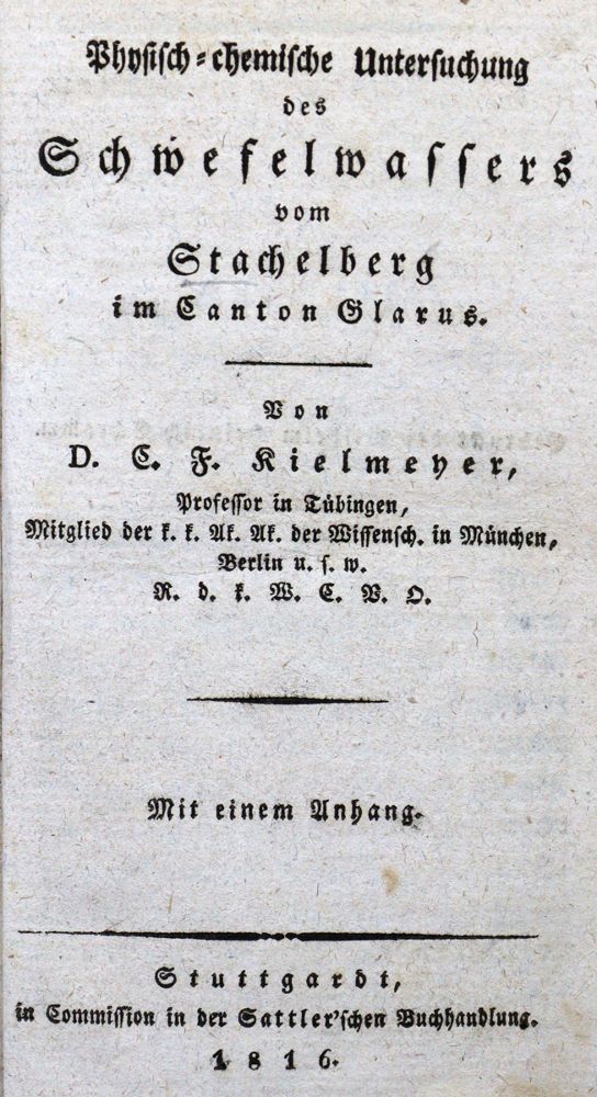 Große Abbildung Nr.1: 121-1068 Kielmeyer,C.F.: (Verschiedene Gebiete - Varia, Schweiz, Stachelberg)