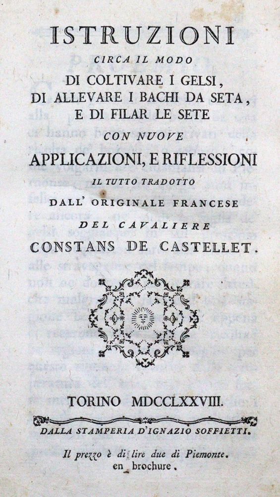 Große Abbildung Nr.1: 121-1074 Constans de Castellet,(J.B.).: (Verschiedene Gebiete - Varia, Seide)