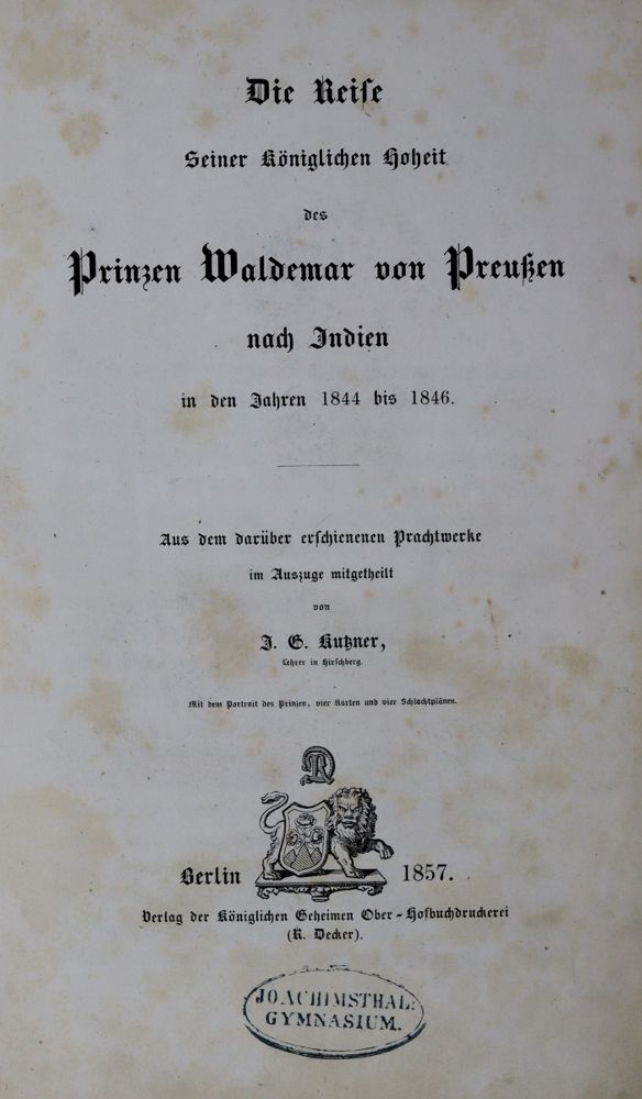 Große Abbildung Nr.1: 121-1100 Waldemar, Prinz v. Preußen.: (Asien, Indien)