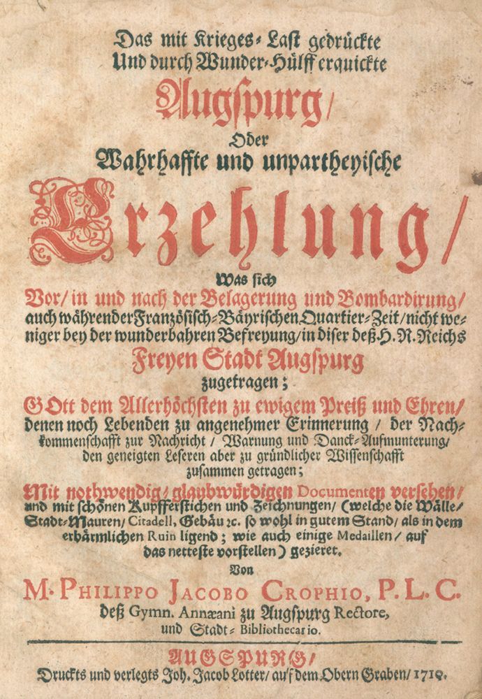 Große Abbildung Nr.1: 121-1111 Crophius,P.J.: (Deutschland, Augsburg)
