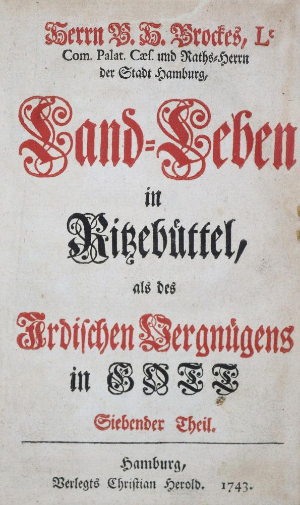 Große Abbildung Nr.1: 121-1122 Brockes,B.H.: (Deutschland)