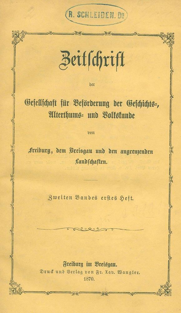 Große Abbildung Nr.1: 121-1134 Schriften: (Deutschland, Freiburg)