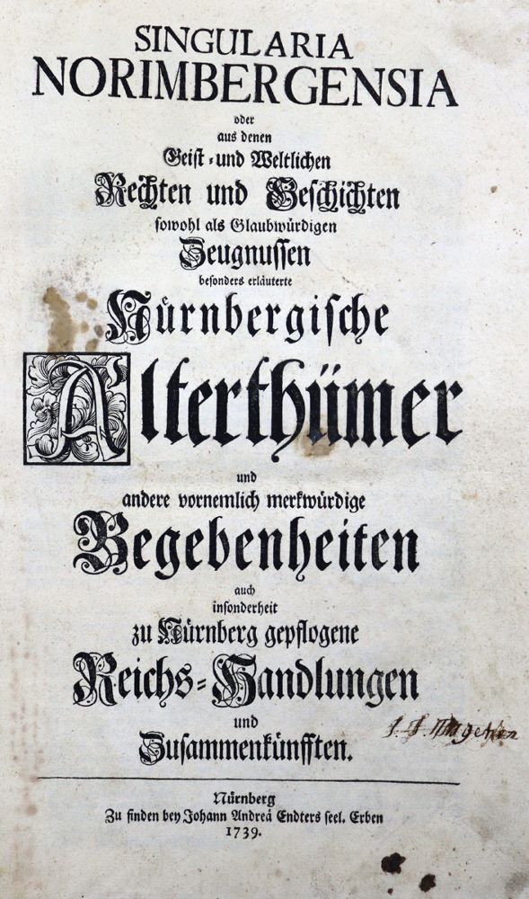 Große Abbildung Nr.1: 121-1154 (Wölckern,L.C.).: (Deutschland, Nürnberg)