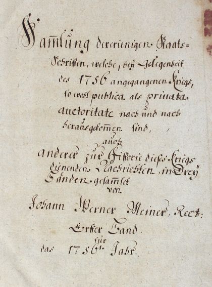 Große Abbildung Nr.1: 121-1177 Sammlung: (Deutschland, Siebenjähriger Krieg, Preussen)