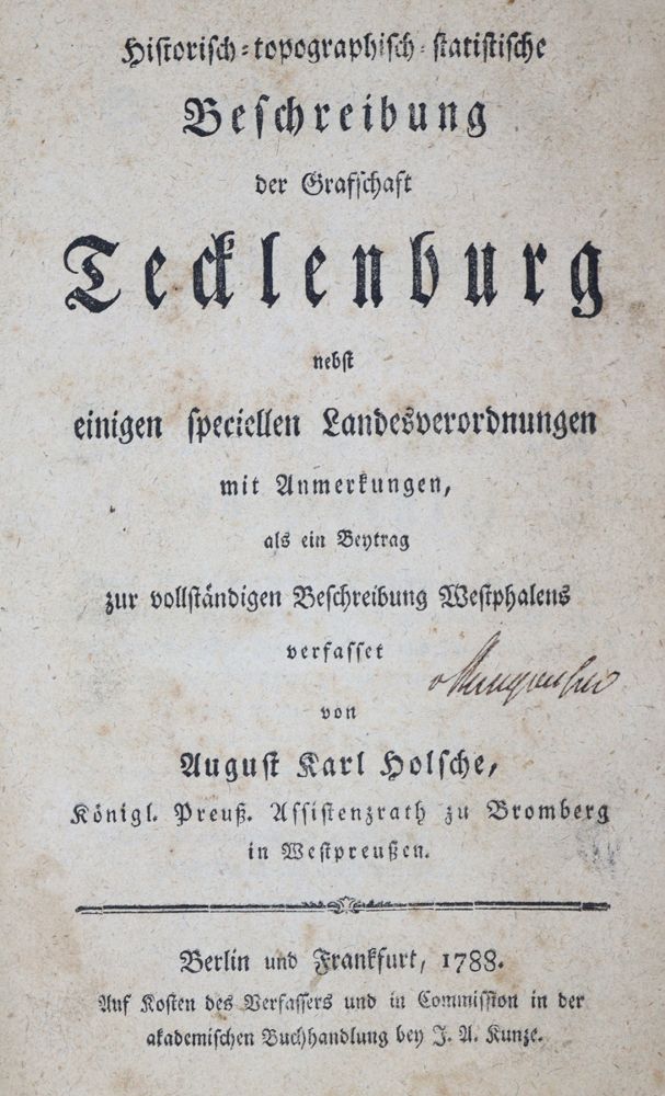 Große Abbildung Nr.1: 121-1181 Holsche,A.K.: (Deutschland, Tecklenburg)
