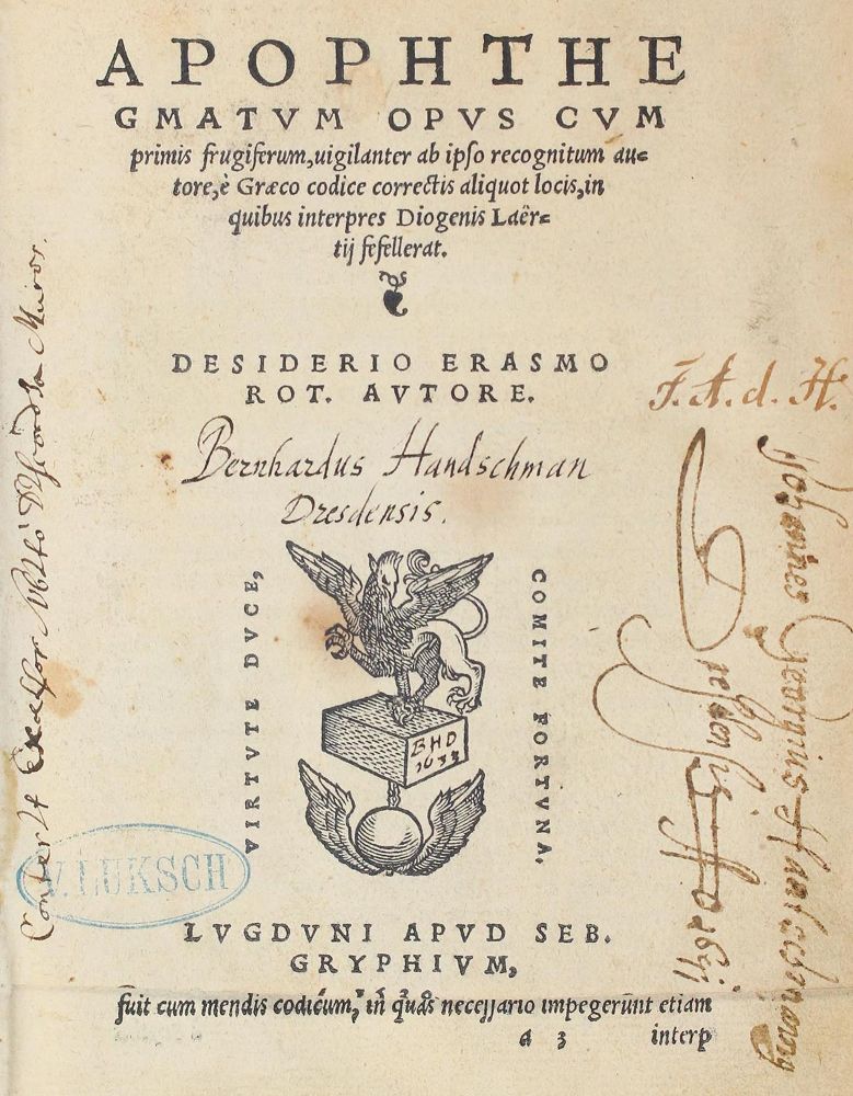 Große Abbildung Nr.1: 121-119 Erasmus v. Rotterdam,D.: (Alte Drucke, Handschriften und Theologie)