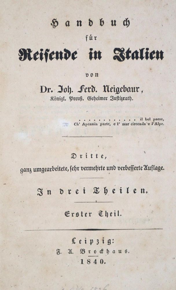 Große Abbildung Nr.1: 121-1206 Neigebaur,J.F.: (Italien)