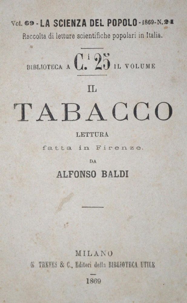 Große Abbildung Nr.1: 121-1211 Baldi,A.: (Italien, Tabak)