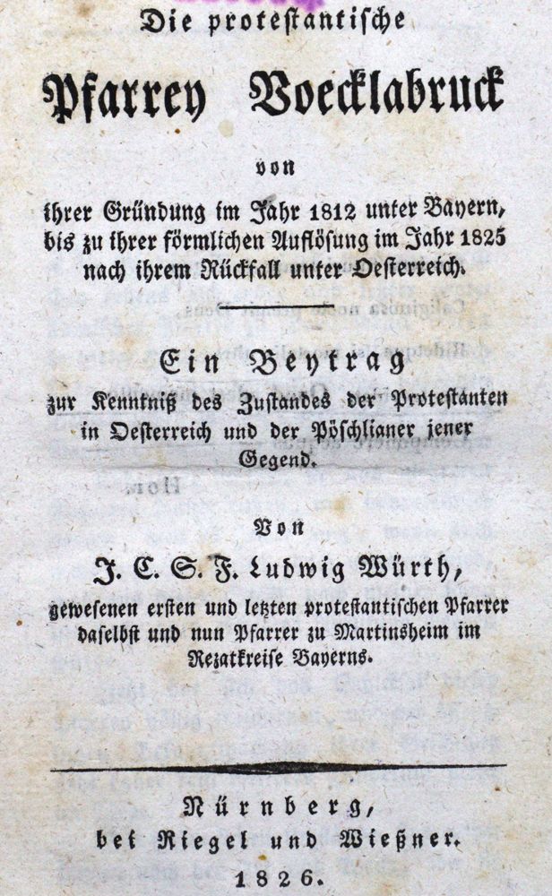 Große Abbildung Nr.1: 121-1246 Würth,J.C.S.F.L.: (Österreich, Voecklabruck)