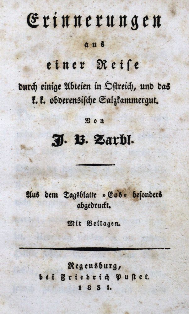 Große Abbildung Nr.1: 121-1255 Zarbl,J.B.: (Österreich)