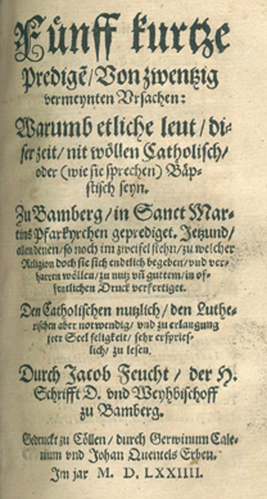 Große Abbildung Nr.2: 121-126 Feucht,J.: (Alte Drucke, Handschriften und Theologie)