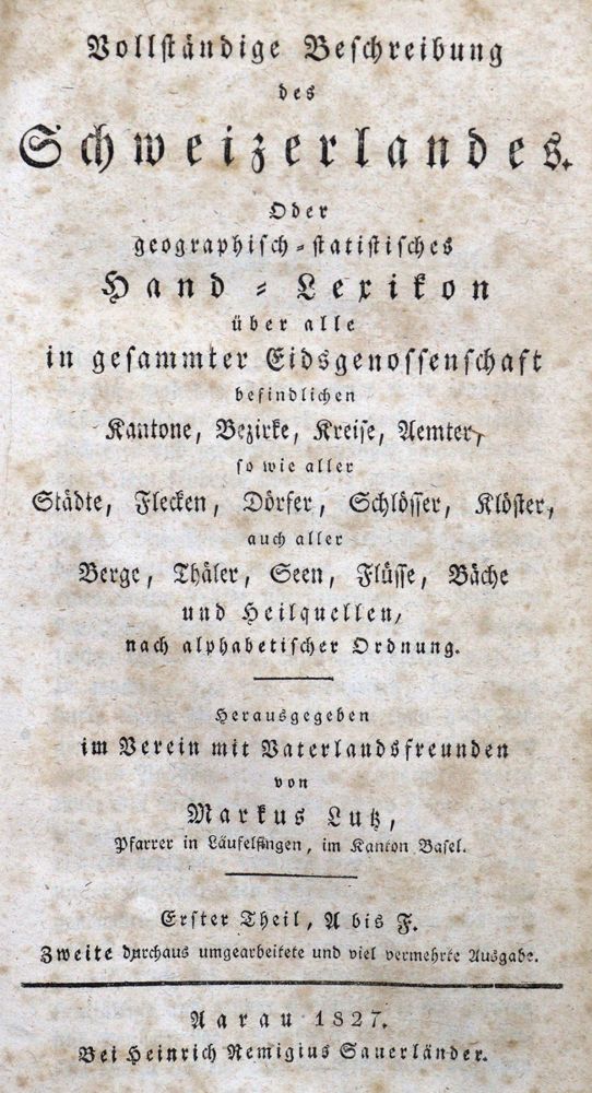 Große Abbildung Nr.1: 121-1277 Lutz,M.: (Schweiz)