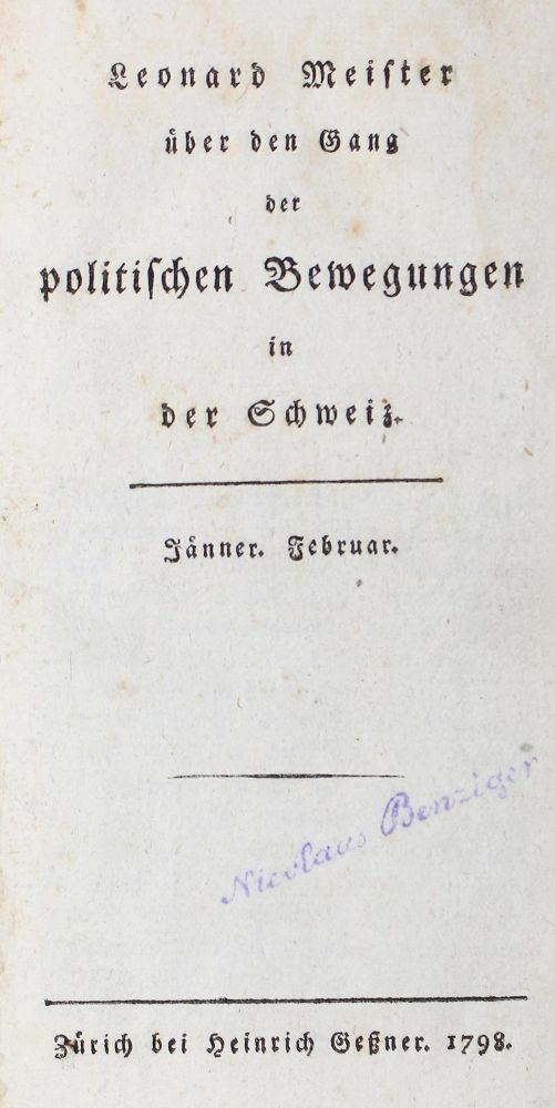 Große Abbildung Nr.1: 121-1278 Meister,L.: (Schweiz)