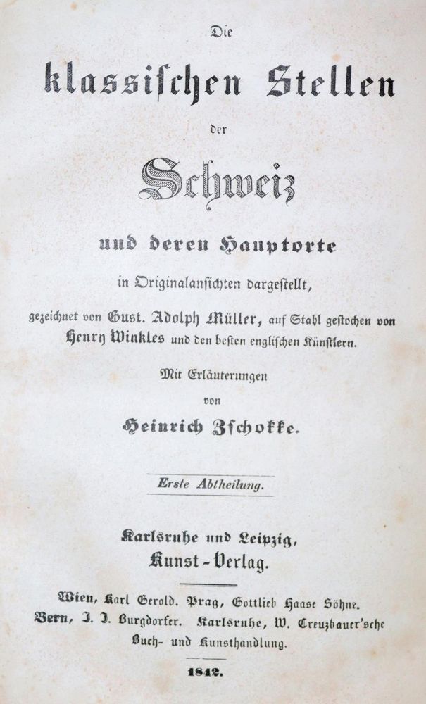 Große Abbildung Nr.1: 121-1289 Zschokke,H.: (Schweiz)