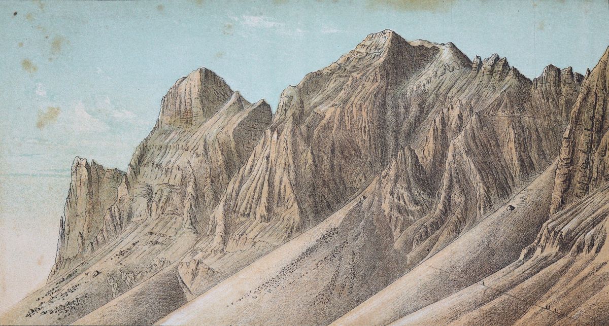 Große Abbildung Nr.1: 121-1295 Panoramen.: (Verschiedene Länder - Geschichte, Alpen und Alpinismus)