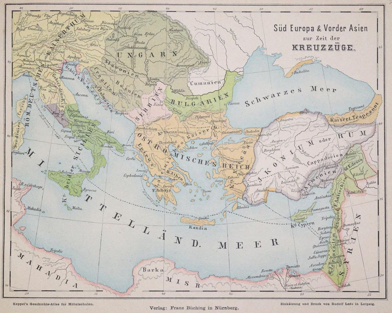 Große Abbildung Nr.1: 121-1300 Andrees: (Verschiedene Länder - Geschichte, Atlanten)