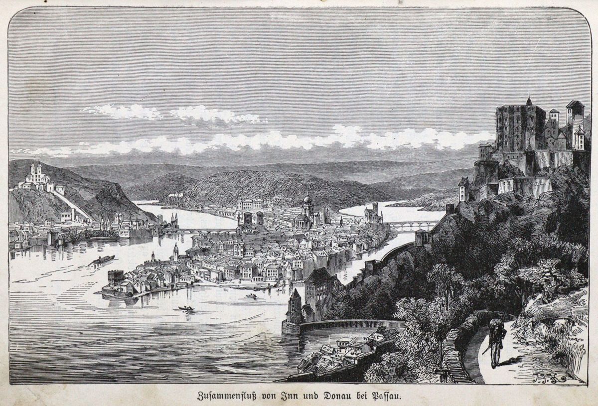 Große Abbildung Nr.1: 121-1338 Heksch,A.F.: (Verschiedene Länder - Geschichte, Donau)