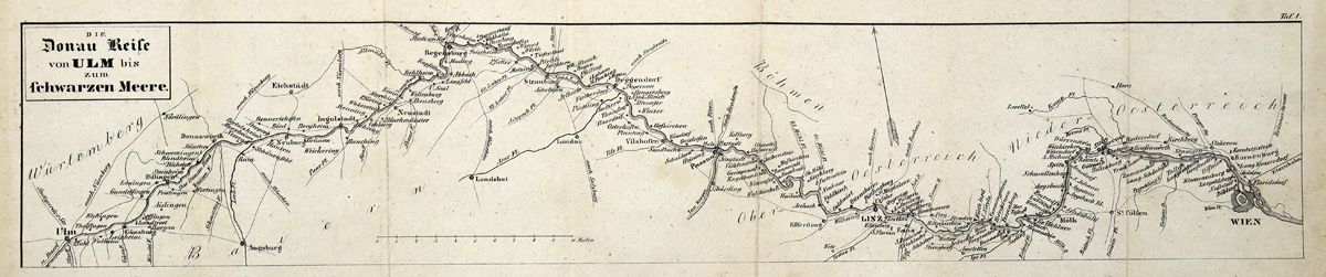 Große Abbildung Nr.1: 121-1340 Pittoreske Donaufahrt: (Verschiedene Länder - Geschichte, Donau)