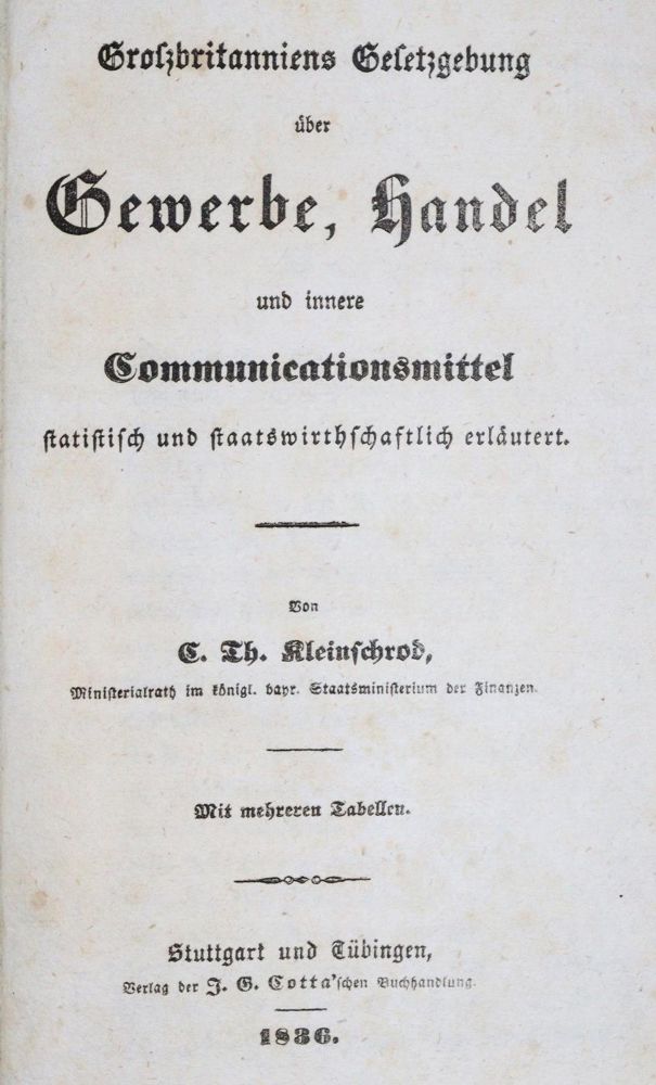 Große Abbildung Nr.1: 121-1345 Kleinschrod,C.T.: (Verschiedene Länder - Varia, Grossbritannien)