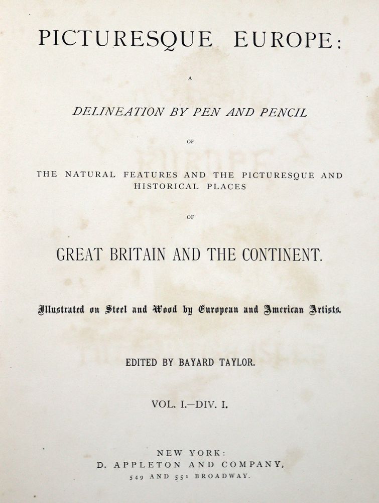 Große Abbildung Nr.1: 121-1355 Picturesque Europe.: (Verschiedene Länder - Geschichte)