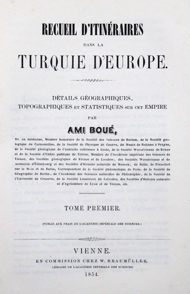 Große Abbildung Nr.1: 121-1361 Boue,A.: (Verschiedene Länder - Geschichte, Türkei)