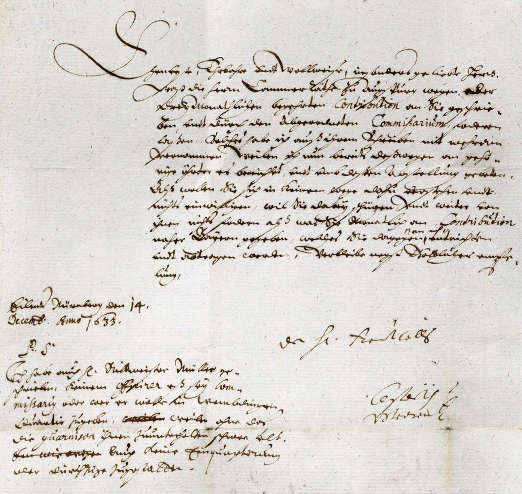 Große Abbildung Nr.2: 121-1384 Sperreuth, Klaus Dietrich v.,: (Dreissigjähriger Krieg _, Wemding)