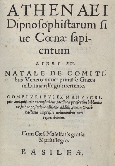 Große Abbildung Nr.1: 121-14 Athenaios (von Naukratis).: (Alte Drucke, Handschriften und Theologie)