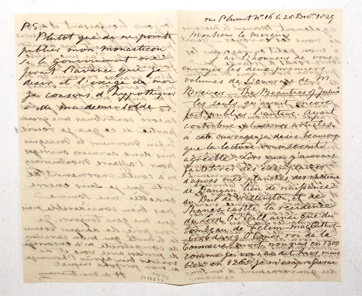 Große Abbildung Nr.2: 121-1401 Montmorency(-Morres), Hervey de,: (Autographen)