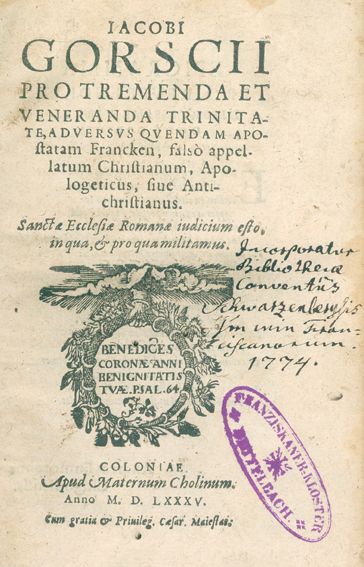 Große Abbildung Nr.1: 121-142 Gorski,J.: (Alte Drucke, Handschriften und Theologie)