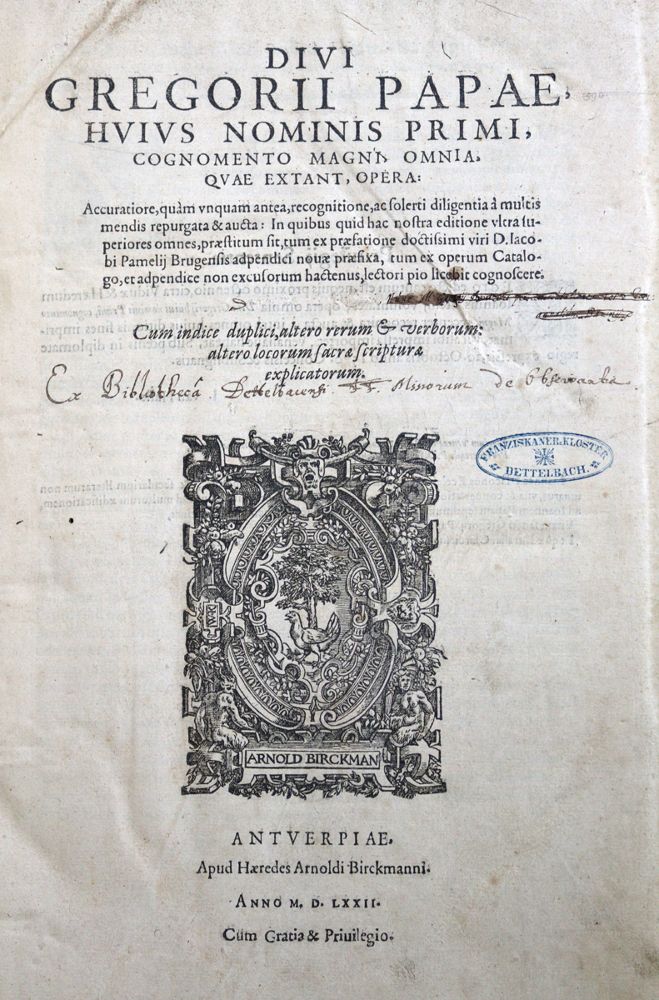 Große Abbildung Nr.1: 121-145 Gregorius I., Papst.: (Alte Drucke, Handschriften und Theologie)