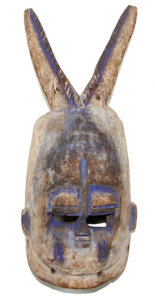Große Abbildung Nr.1: 121-1486 Bini Hörnermaske: (Afrika, Sammlung Nerlich München)