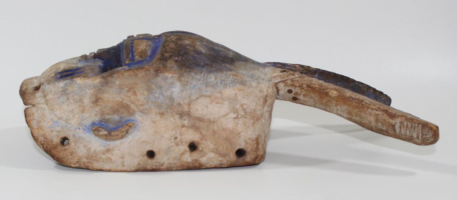Große Abbildung Nr.2: 121-1486 Bini Hörnermaske: (Afrika, Sammlung Nerlich München)