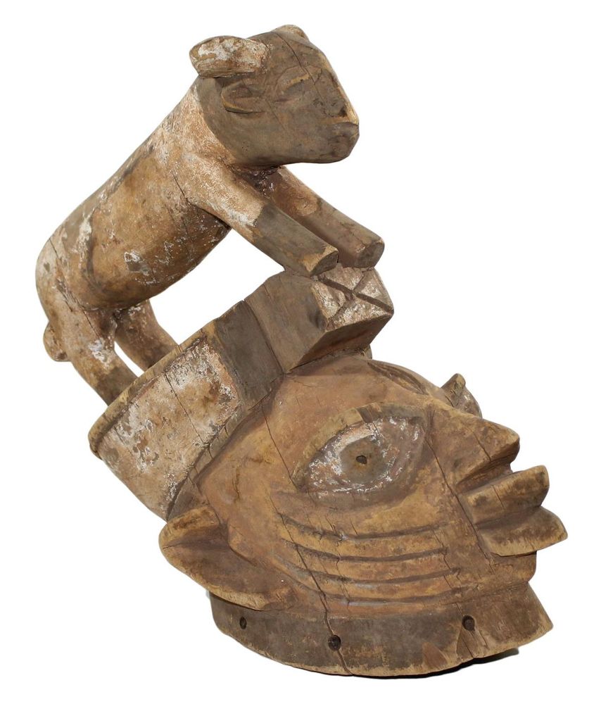 Große Abbildung Nr.1: 121-1496 Gelede Maske der Yoruba: (Afrika, Sammlung Nerlich München)