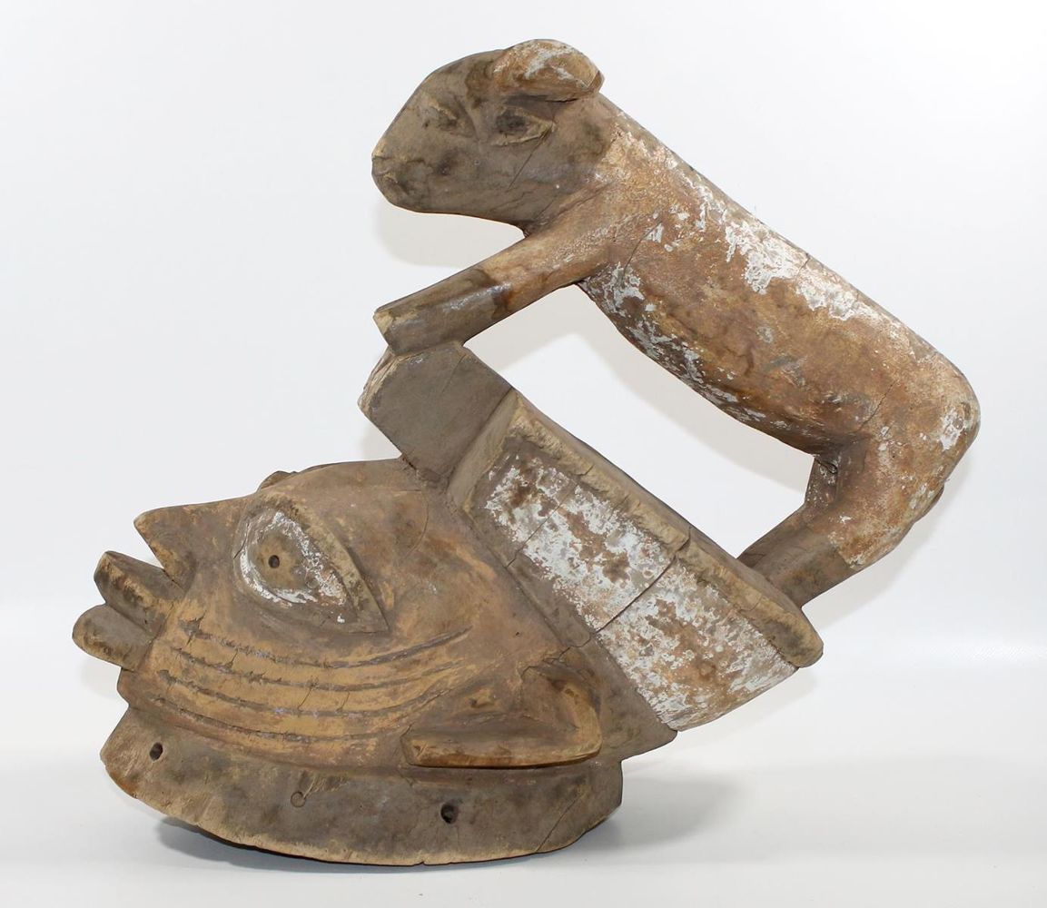 Große Abbildung Nr.3: 121-1496 Gelede Maske der Yoruba: (Afrika, Sammlung Nerlich München)