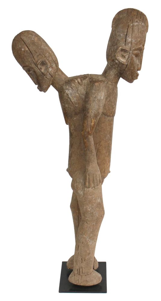 Große Abbildung Nr.1: 121-1498 Große Doppelfigur der Lobi: (Afrika, Sammlung Nerlich München)