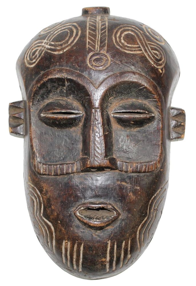 Große Abbildung Nr.1: 121-1514 Lulua Maske: (Afrika, Sammlung Nerlich München)