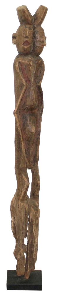 Große Abbildung Nr.1: 121-1537 Schutzpfosten Doppel-Chamba: (Afrika, Sammlung Nerlich München)