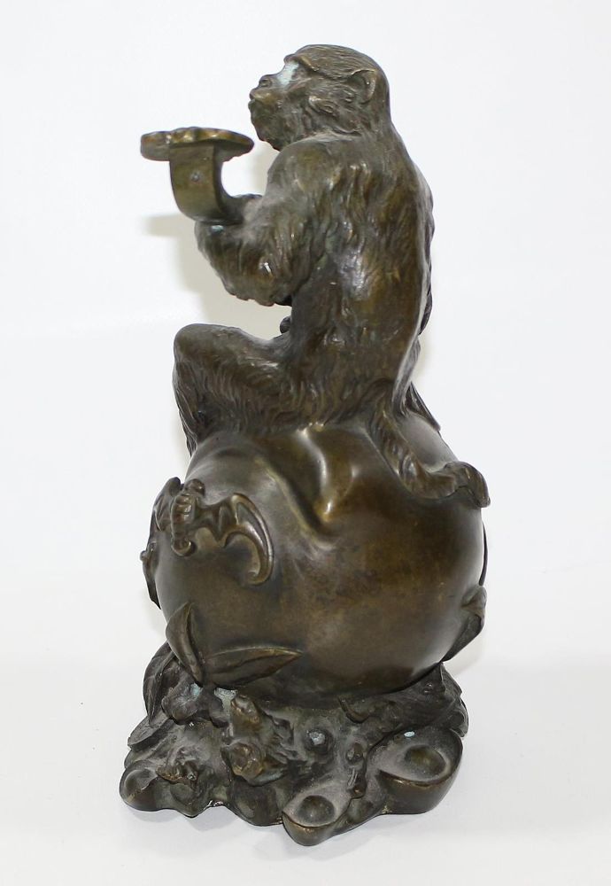 Große Abbildung Nr.2: 121-1543 Affe Bronze China.: (Asiatika)