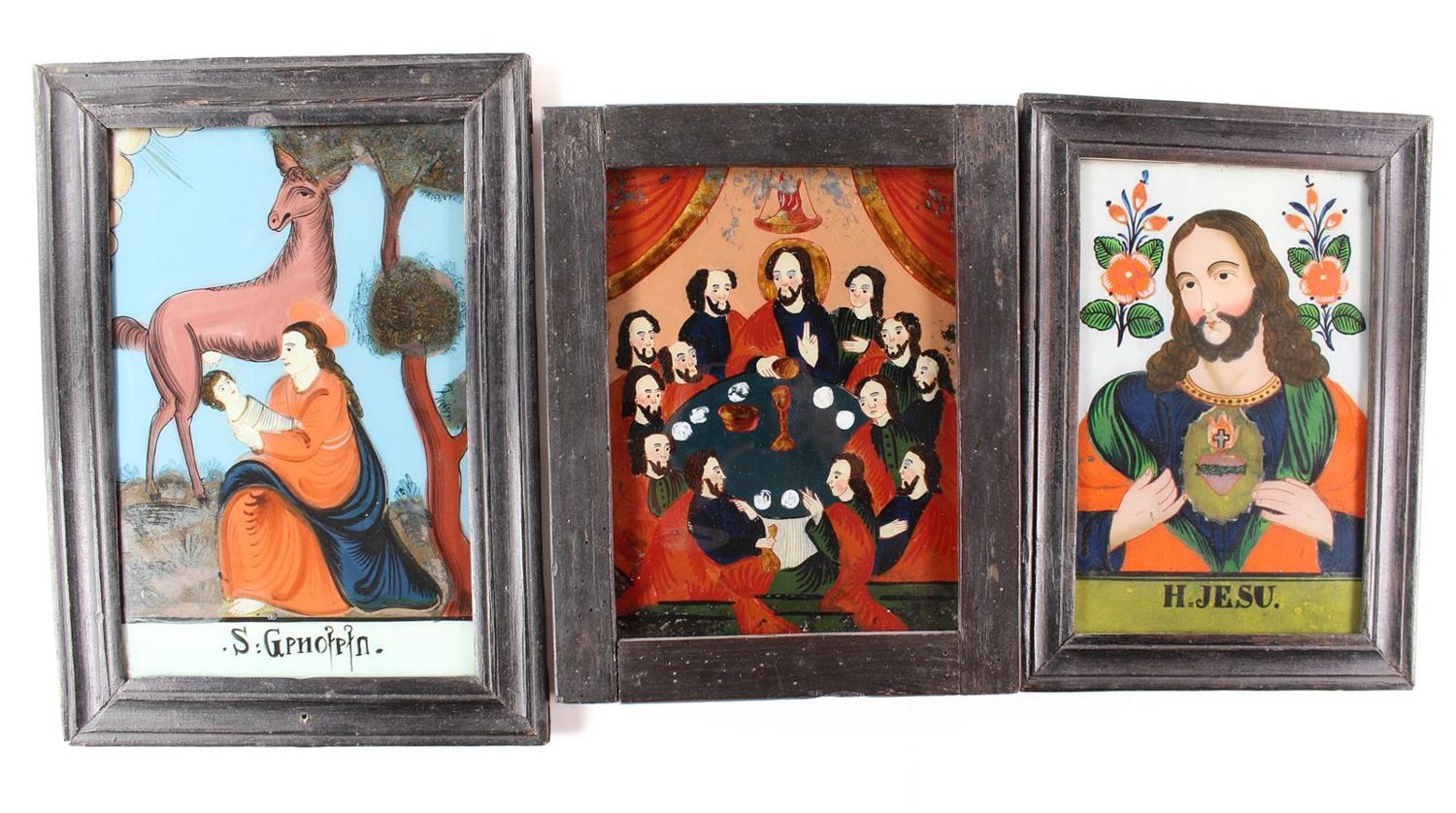 Große Abbildung Nr.2: 121-1610 Hinterglasmalerei.: (Glas, Christliches)