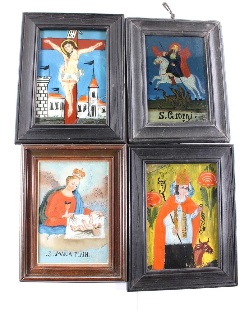 Große Abbildung Nr.3: 121-1610 Hinterglasmalerei.: (Glas, Christliches)