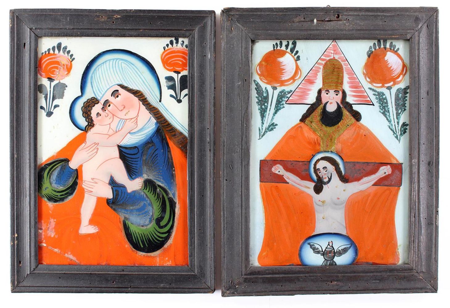 Große Abbildung Nr.4: 121-1610 Hinterglasmalerei.: (Glas, Christliches)