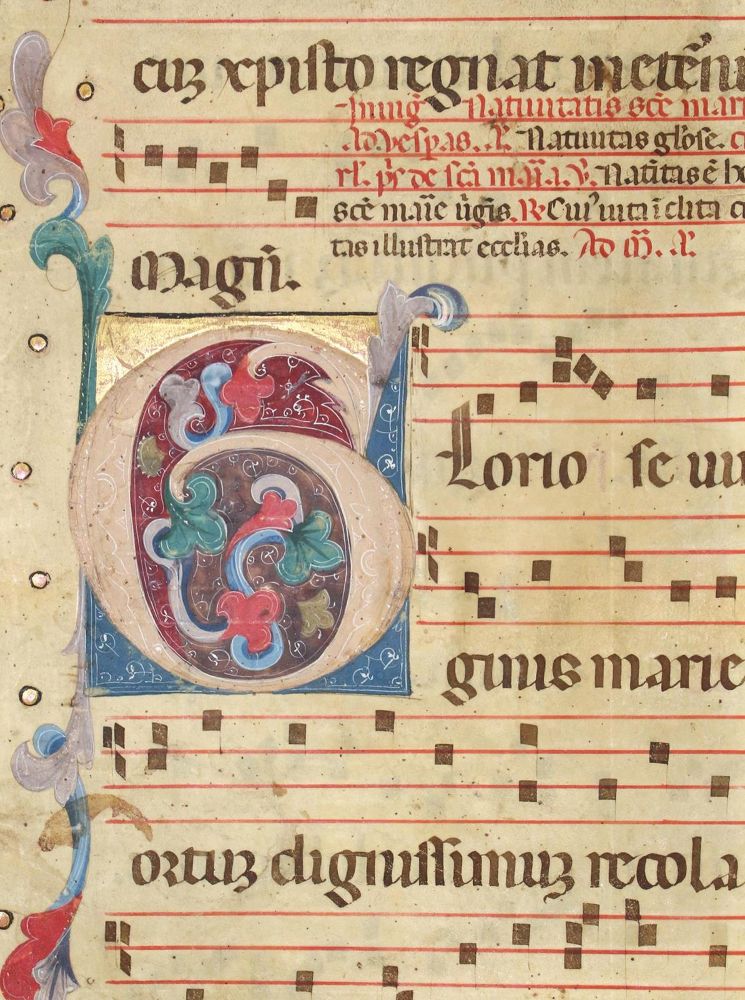 Große Abbildung Nr.1: 121-163 Schmuckinitiale G: (Handschriften)