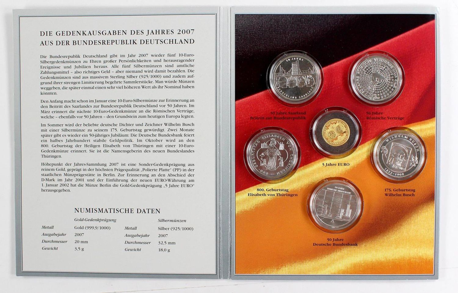Große Abbildung Nr.7: 121-1633 Münzsammlung Gold u. Silber.: (Münzen und Medaillen)