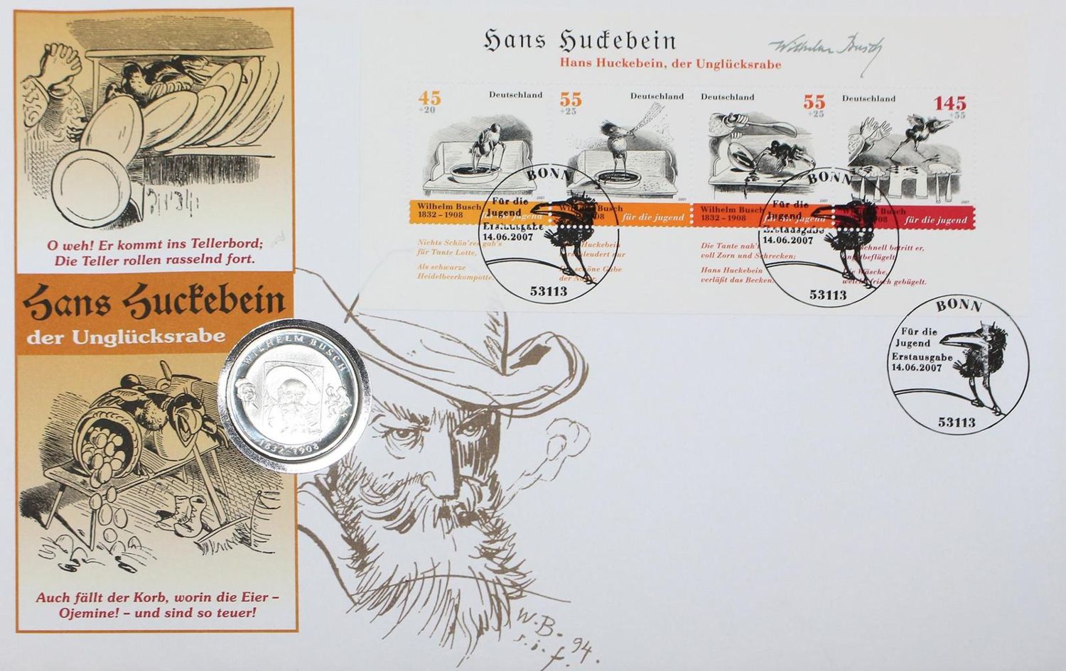 Große Abbildung Nr.2: 121-1634 Münzsammlung, Numisbriefe: (Münzen und Medaillen)