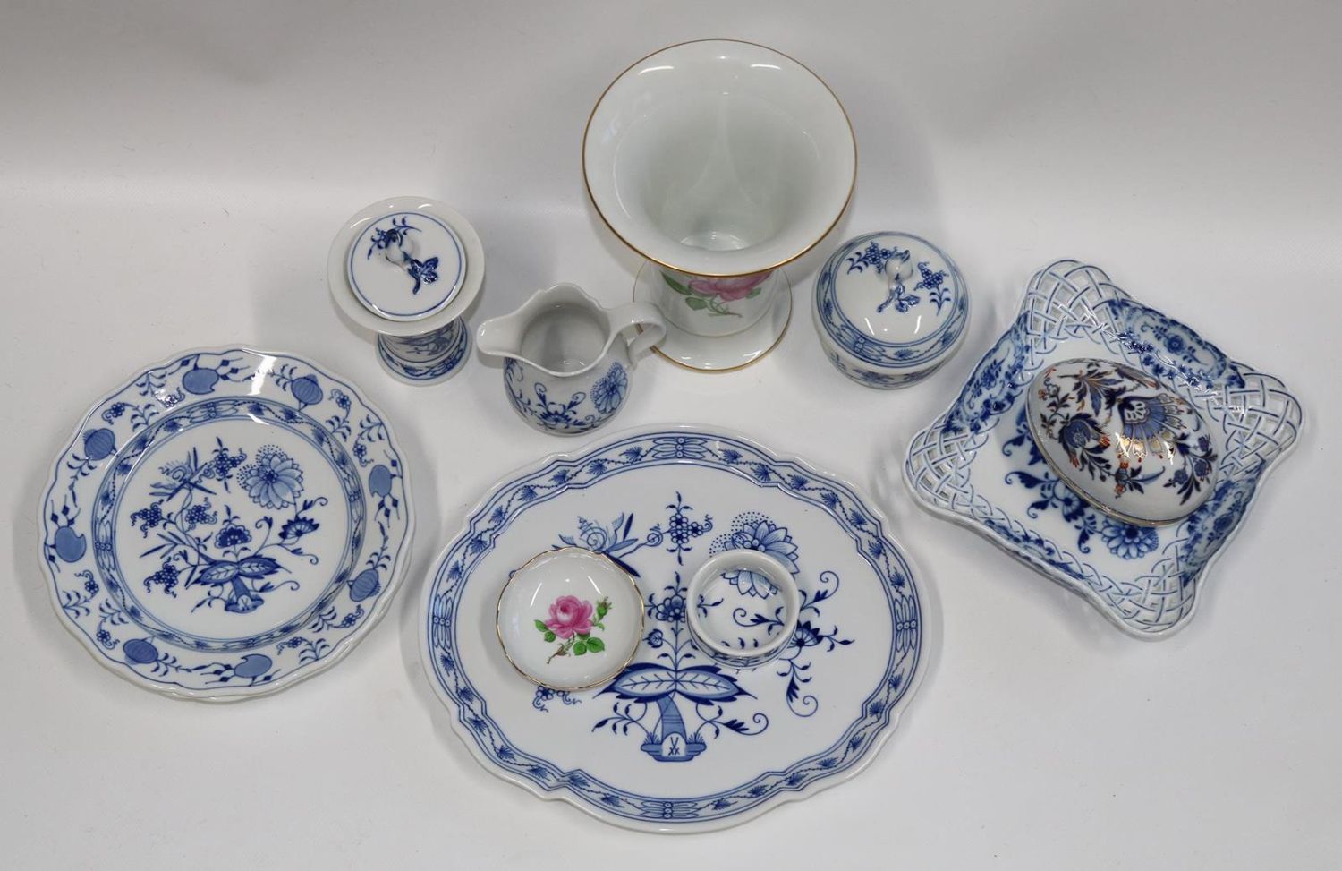 Große Abbildung Nr.2: 121-1664 11-tlg. Resteservice Meissen.: (Porzellan u. Keramik, Meissen)
