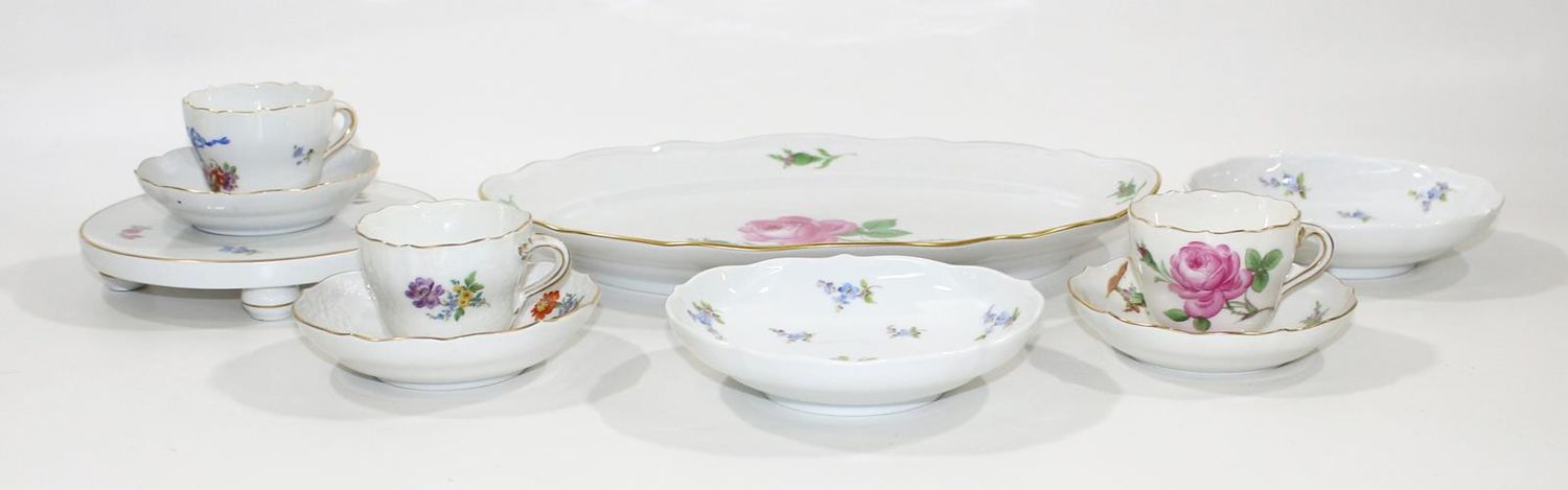 Große Abbildung Nr.2: 121-1667 Meissen 11 tlg. Slg.: (Porzellan u. Keramik, Meissen)