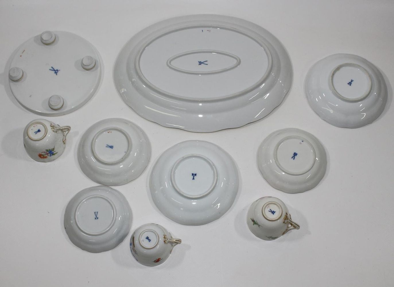 Große Abbildung Nr.3: 121-1667 Meissen 11 tlg. Slg.: (Porzellan u. Keramik, Meissen)