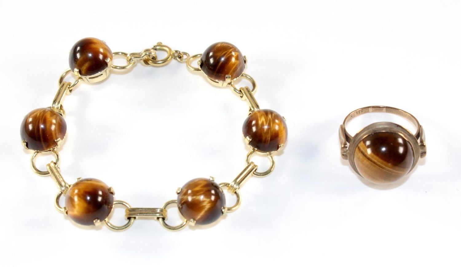 Große Abbildung Nr.1: 121-1686 Damenring u. Armband: (Schmuck, Armbänder)