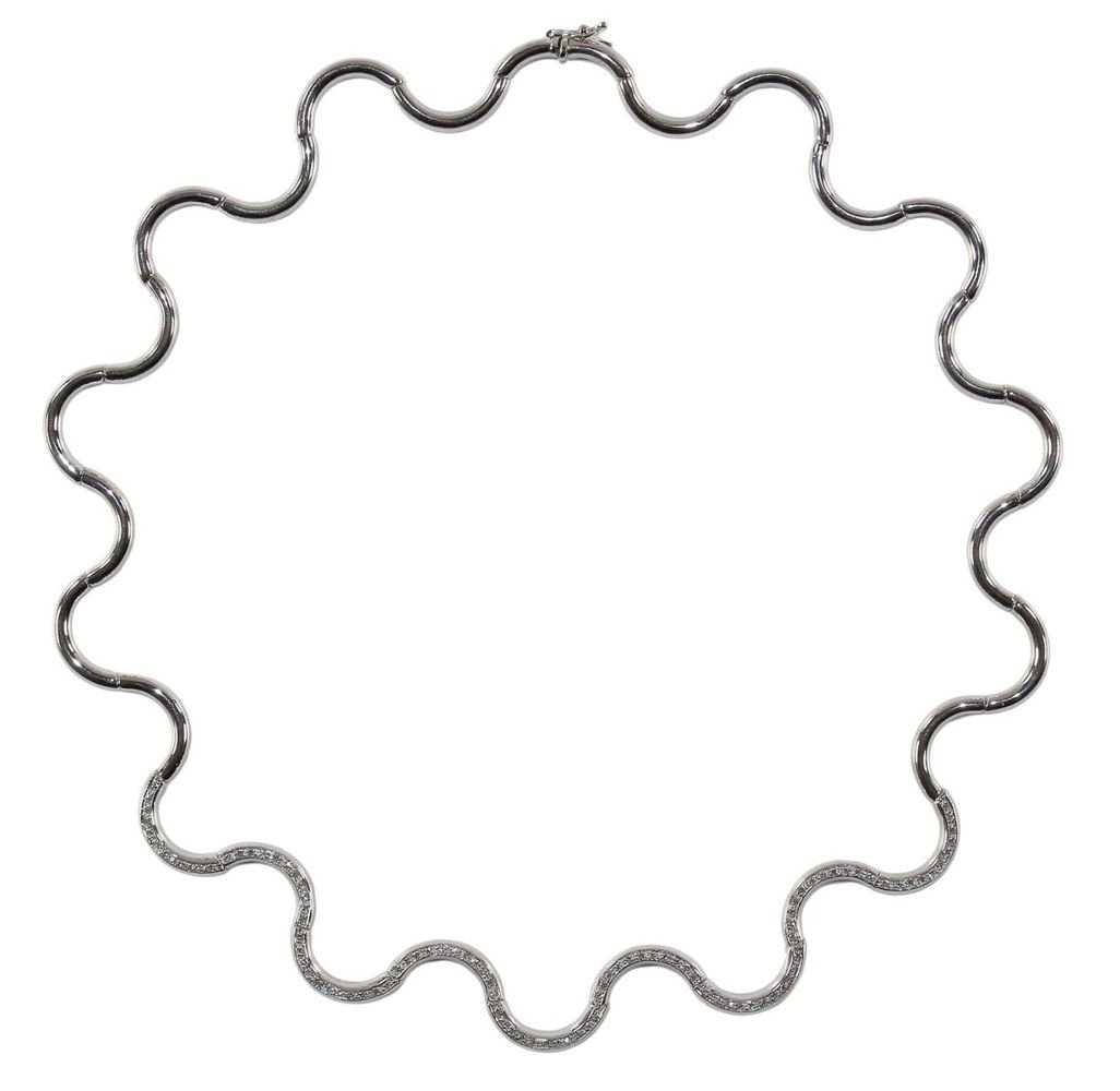 Große Abbildung Nr.1: 121-1699 Collier 585 Weissgold: (Schmuck, DRC Pforzheim)